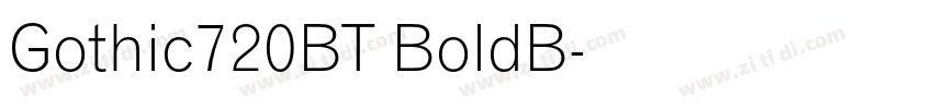 Gothic720BT BoldB字体转换